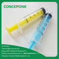 Reusable Colored Syringe with Flat Tip Needle 5ml